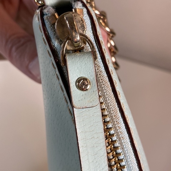 KATE Spade Wellesley Byrd Leather Chain‎ Shoulder Bag Purse Robins Egg - Picture 4 of 13